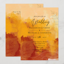 LeahG Budget Wedding Waterverf Sunset Fall