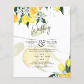 LeahG Citrus Citroenen Budget Trouw Uitnodiging Ge (Voorkant)