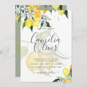 LeahG Citrus Citroenen Budget Trouw Uitnodiging Ge (Voorkant / Achterkant)