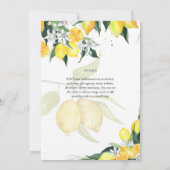 LeahG Citrus Gele Citroenen Trouw Uitnodigingen (Achterkant)