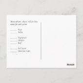 LeahG Denim Blauw Rosegoud Roze Bloem Bruidstaart Briefkaart (Achterkant)