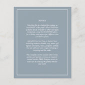 LeahG Dusty Blue Monochrome Wedding Invite Flyer (Achterkant)