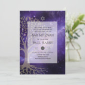 LeahG Elegant Chic Bar Mitzvah Joodse Torah Chic Kaart (Staand voorkant)