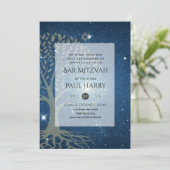 LeahG Elegant Chic Bar Mitzvah Joodse Torah Chic Kaart (Staand voorkant)