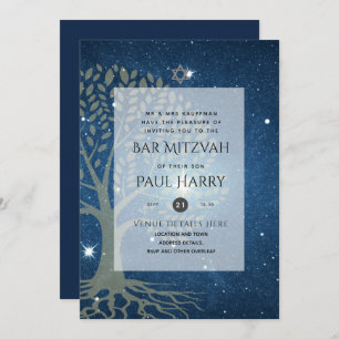 LeahG Elegant Chic Bar Mitzvah Joodse Torah Chic Kaart