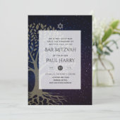 LeahG Elegante Chique Bar Mitzvah Joods Torah Chiq Kaart (Staand voorkant)