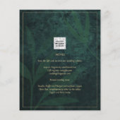 LeahG Emerald Forest Green Gold Wedding Invite Flyer (Achterkant)