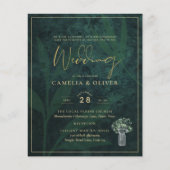 LeahG Emerald Forest Green Wedding INVITE (Voorkant)
