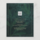 LeahG Emerald Forest Green Wedding INVITE (Achterkant)