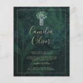 LeahG Emerald Forest Green Wedding INVITE (Voorkant)