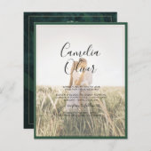 LeahG Emerald Forest Green Wedding INVITE (Voorkant / Achterkant)