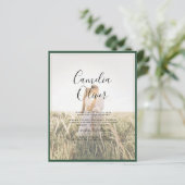 LeahG Emerald Forest Green Wedding INVITE (Staand voorkant)