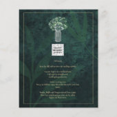 LeahG Emerald Forest Green Wedding INVITE (Achterkant)