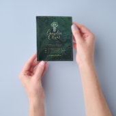 LeahG Emerald Forest Green Wedding INVITE Flyer (Hand)