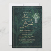 LeahG Emerald Forest Green Wedding INVITE Kaart (Voorkant)