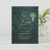 LeahG Emerald Forest Green Wedding INVITE Kaart (Staand voorkant)
