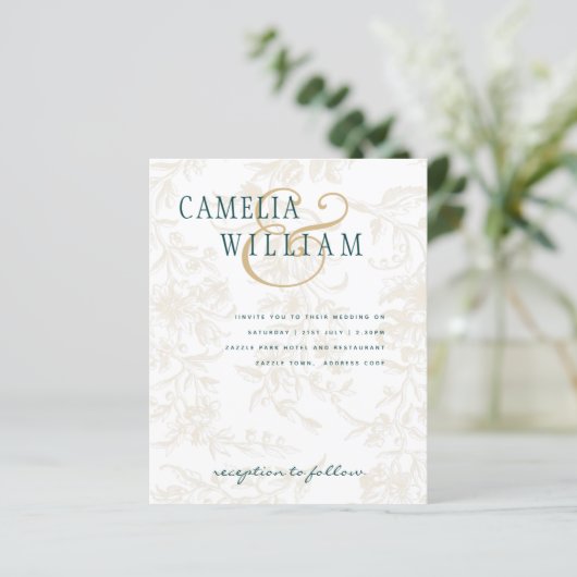 LeahG Emerald Green Gold  Botanical Wedding (Staand voorkant)