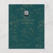 LeahG Emerald Green Gold Botanical Wedding (Achterkant)