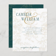 LeahG Emerald Green Gold  Botanical Wedding