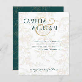 LeahG Emerald Green Gold  Botanical Wedding