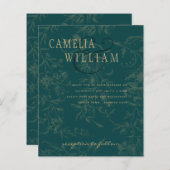 LeahG Emerald Green Gold  Botanical Wedding (Voorkant / Achterkant)