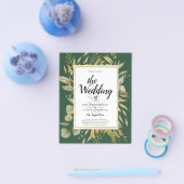 LeahG Emerald Green Greenery Wedding Invite Flyer (Enkel)