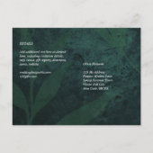 LeahG Emerald Green Gypsophila Mason Jar Wedding Briefkaart (Achterkant)