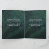 LeahG Emerald Green Gypsophila Mason Jar Wedding Kaart (Binnen)