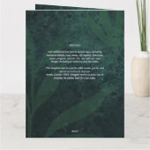 LeahG Emerald Green Gypsophila Mason Jar Wedding Kaart (Achterkant)