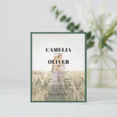 LeahG Emerald Green Photo Overlay Wedding Invite (Staand voorkant)
