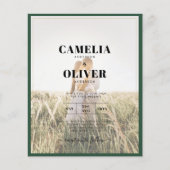 LeahG Emerald Green Photo Overlay Wedding Invite (Voorkant)