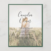 LeahG Emerald Green Photo Overlay Wedding Invite (Voorkant)