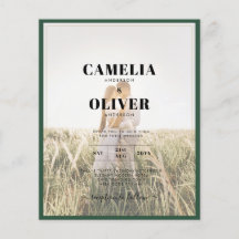 LeahG Emerald Green Photo Overlay Wedding Invite
