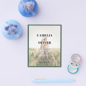 LeahG Emerald Green Photo Overlay Wedding Invite Flyer (Enkel)