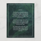 LeahG Emerald Green Photo Overlay Wedding Invite Flyer (Achterkant)