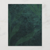 LeahG Emerald Green Photo Overlay Wedding Invite Flyer (Achterkant)