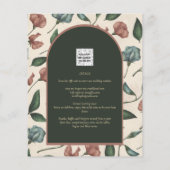 LeahG Emerald Green Terracotta Gold FALL Wedding Flyer (Achterkant)
