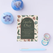 LeahG Emerald Green Terracotta Gold FALL Wedding Flyer (Enkel)