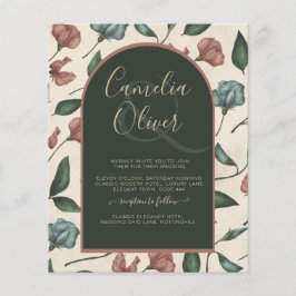 LeahG Emerald Green Terracotta Gold FALL Wedding Flyer