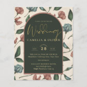 LeahG Emerald Green Terracotta Gold FALL Wedding Flyer (Voorkant)