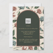 LeahG Emerald Green Terracotta Gold FALL Wedding Kaart (Achterkant)