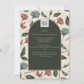 LeahG Emerald Green Terracotta Gold FALL Wedding Kaart (Achterkant)