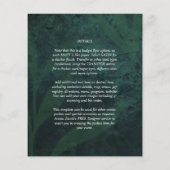 LeahG Emerald Green White Leaves Wedding Invite Flyer (Achterkant)