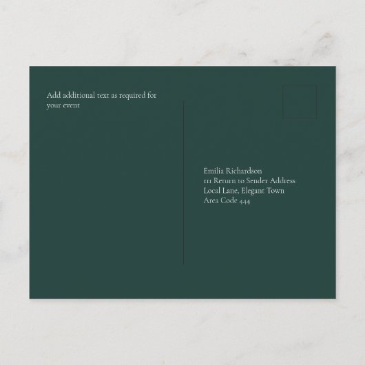 LeahG Eucalyptus Greenery Gold WEDDING QR CODE Briefkaart (Achterkant)