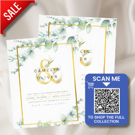LeahG Eucalyptus Groene planten Gouden TROUW QR CO Flyer