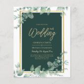 LeahG Eucalyptus Groenelementen Gouden TROUW QR CO Flyer (Voorkant)