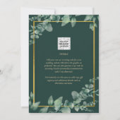 LeahG Eucalyptus Groenelementen Gouden TROUW QR CO Kaart (Achterkant)