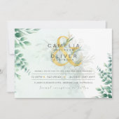 Leahg Eucalyptus Groenelementen Gouden Trouw QR CO Kaart (Voorkant)