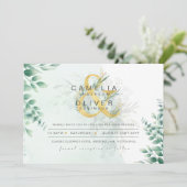 Leahg Eucalyptus Groenelementen Gouden Trouw QR CO Kaart (Staand voorkant)