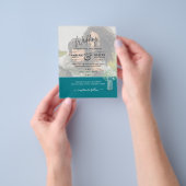 LeahG FOTOVERLOOP Gypsophila Trouw Uitnodiging Flyer (Hand)